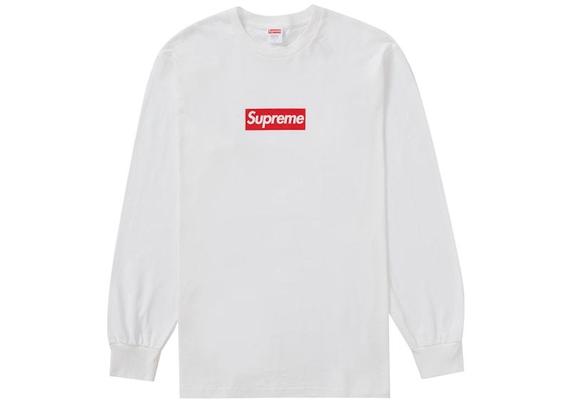 supreme box logo l/s tee 白 Mシュプリーム ロンT-