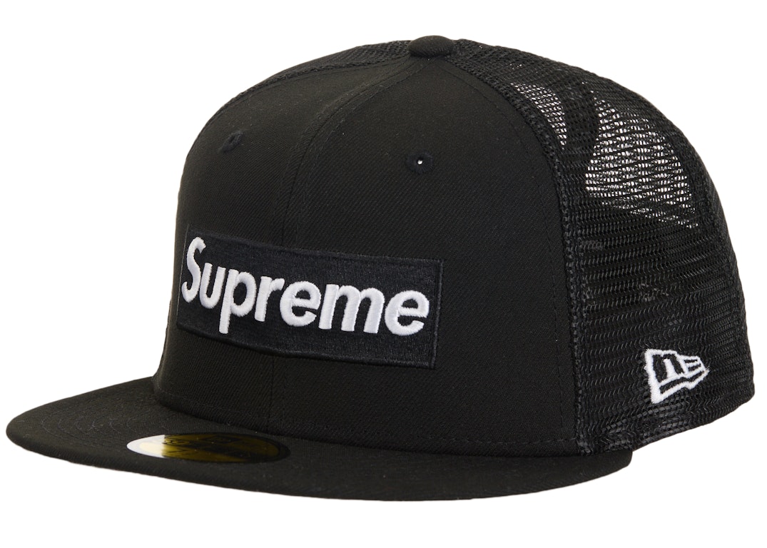 Pre-owned Supreme Box Logo Mesh Back New Era Cap Ss24 Black