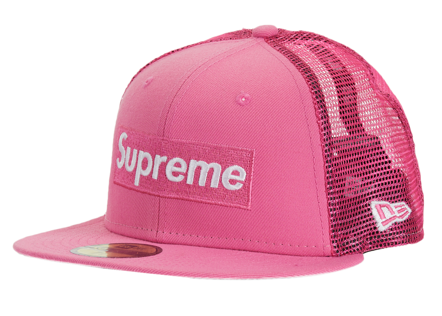 Supreme Box Logo Mesh Back New Era Pink - SS22 - US