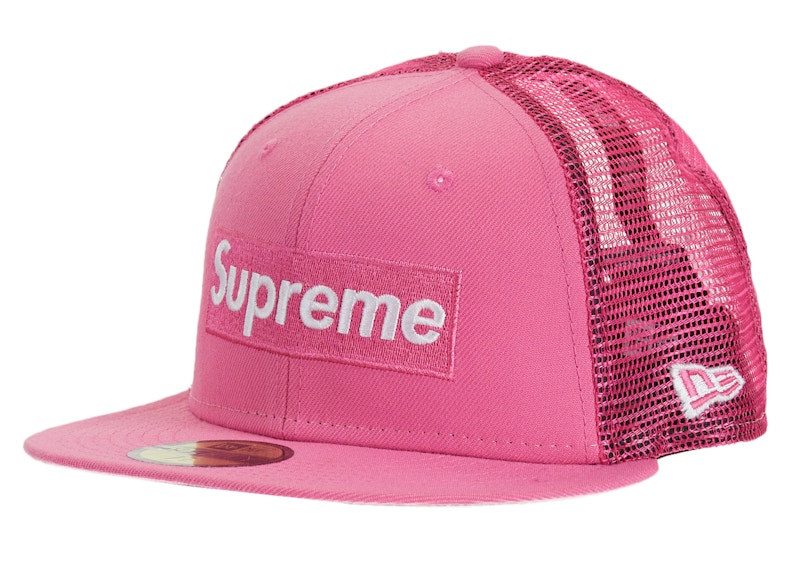 Supreme Box Logo Mesh Back New Era Pink - SS22 - JP