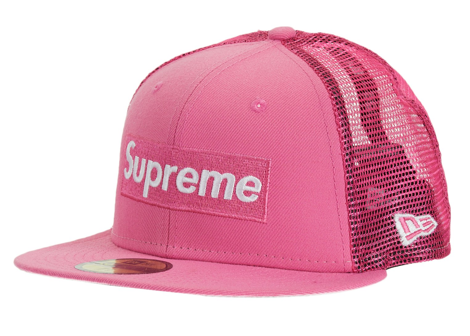 Supreme Box Logo Mesh Back New Era Pink - SS22