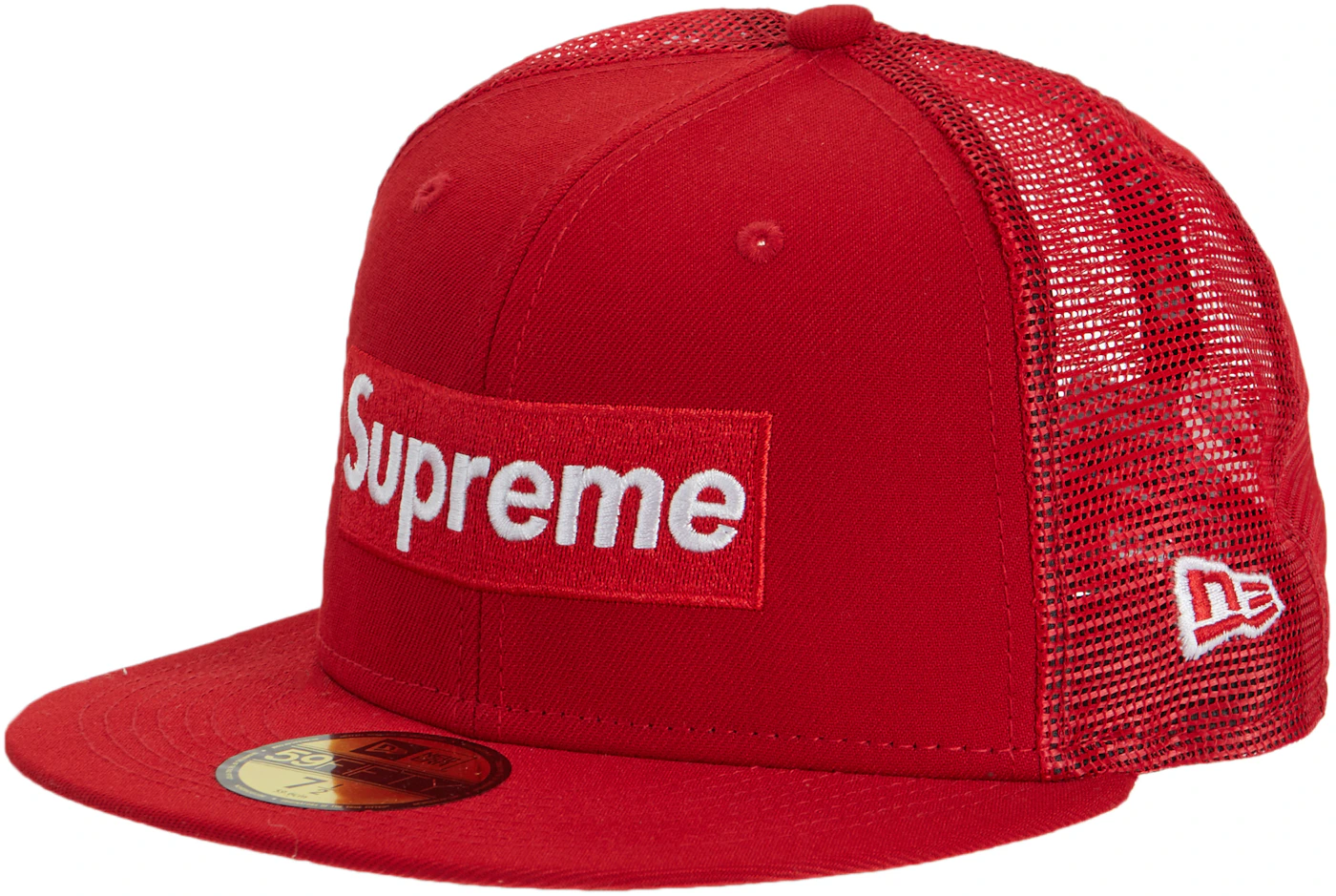 Supreme S/S 2012 New Era Denim Red Box Logo Hat Size 7 5/8