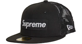Supreme Box Logo Mesh Back New Era Hat (SS23) Black
