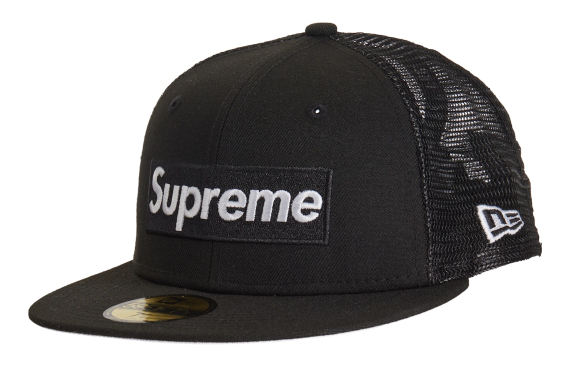 Pre-owned Supreme Box Logo Mesh Back New Era Hat (ss23) Black