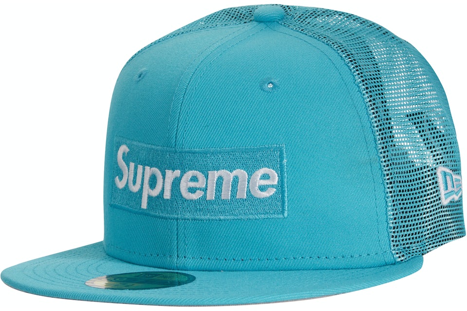 Supreme Box Logo Mesh Back New Era Hat (SS23) Olive