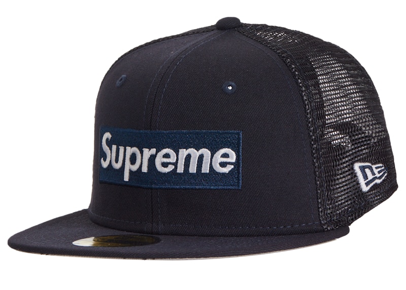 Supreme New Era Box Logo Mesh Cap Navy-