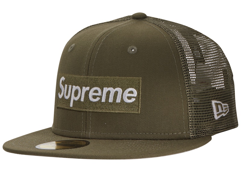 Supreme Box Logo Mesh Back New Era Olive-