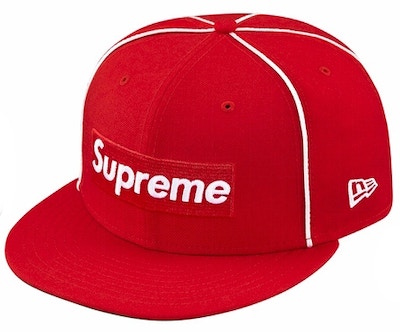 Supreme Box Logo Piping New Era Cap Red - SS16