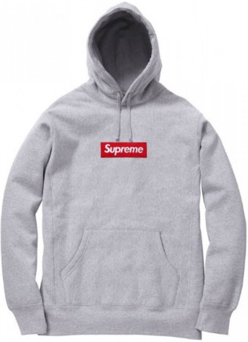 Supreme Box Logo Pullover Grey - FW13 Men's - US