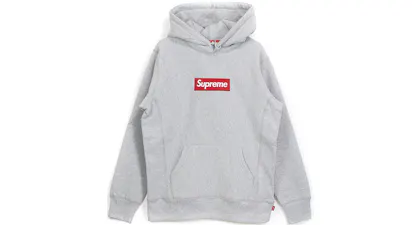 Heather grey supreme box logo hoodie Clearance