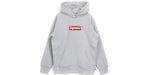 Supreme Box Logo Pullover Hoodie Heather Grey