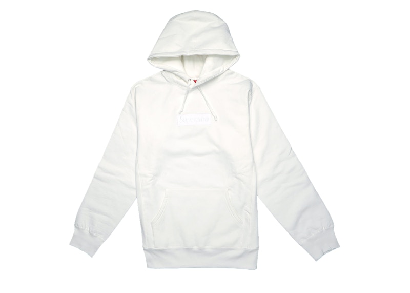 Supreme Box Logo Pullover Hoodie White 男士- FW14 - TW