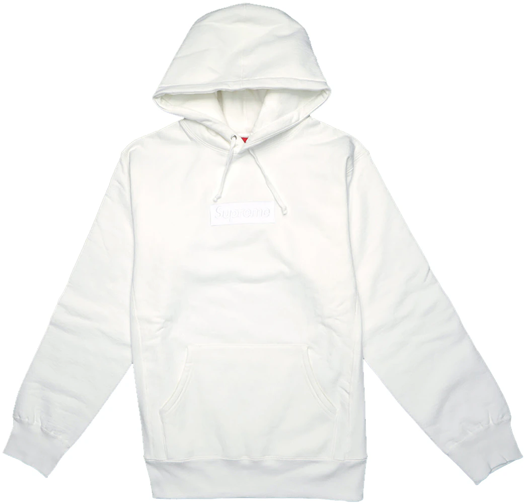 Supreme Savage Box Logo White Hoodie Hooded Sweatshirt Sweater