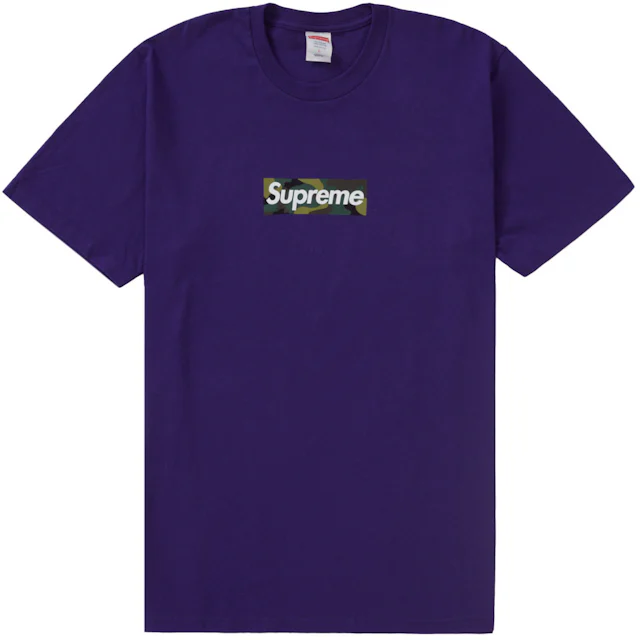 Supreme Box Logo Tee (FW23) Purple Men's - FW23 - US