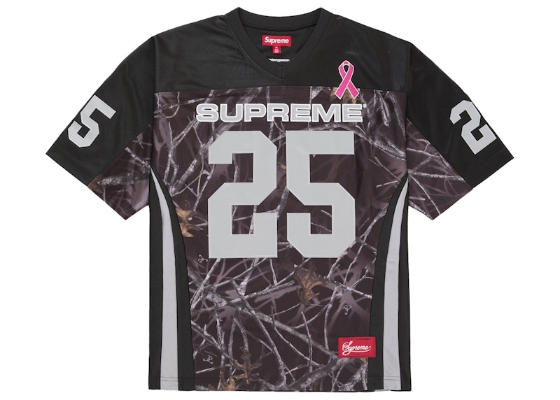 シャツ Supreme Breast Cancer Football Jersey Supreme Breast Cancer Awareness Football Jersey Black Men's - US