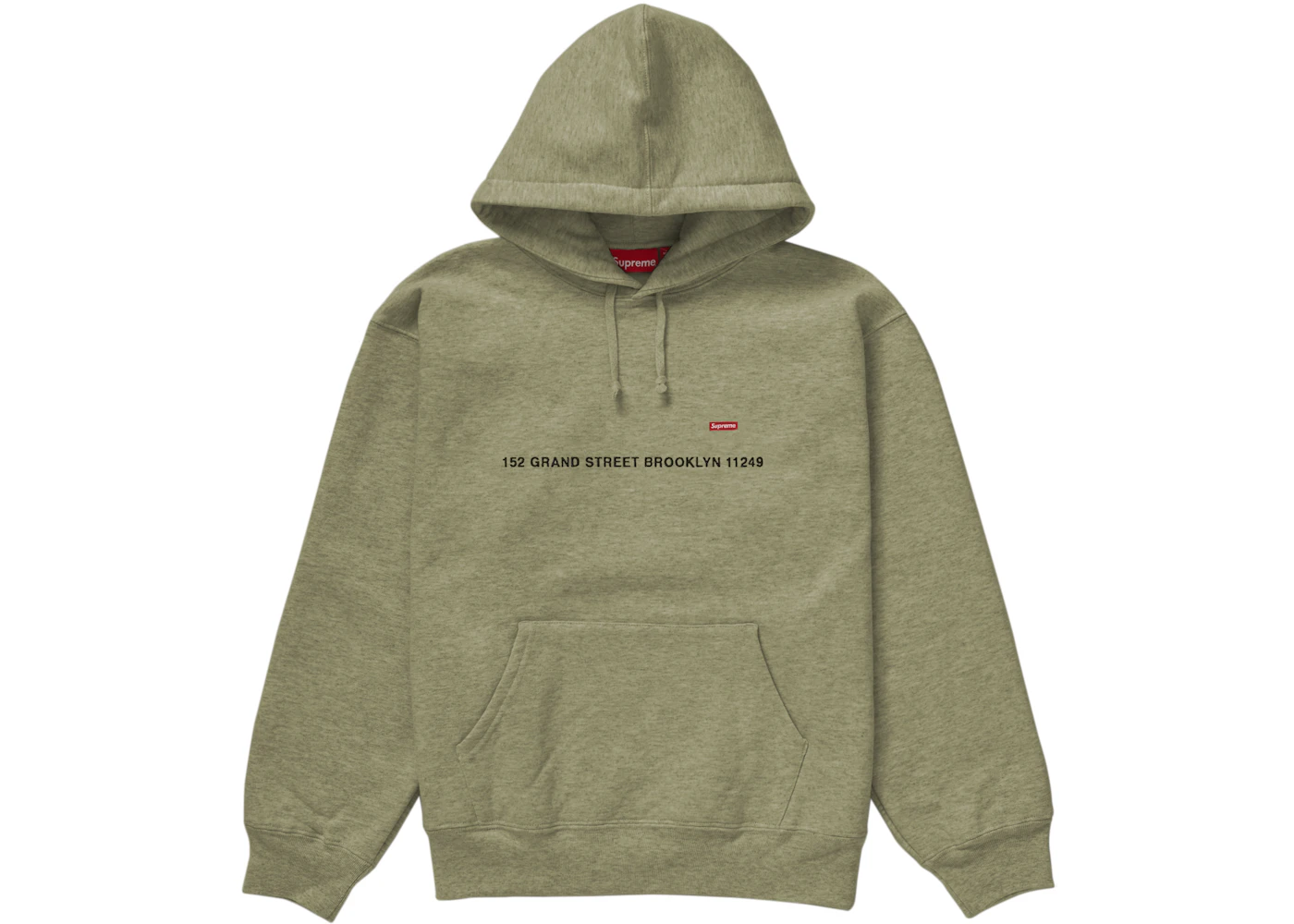 Supreme small box hooded sweatshirt light olive Clearance