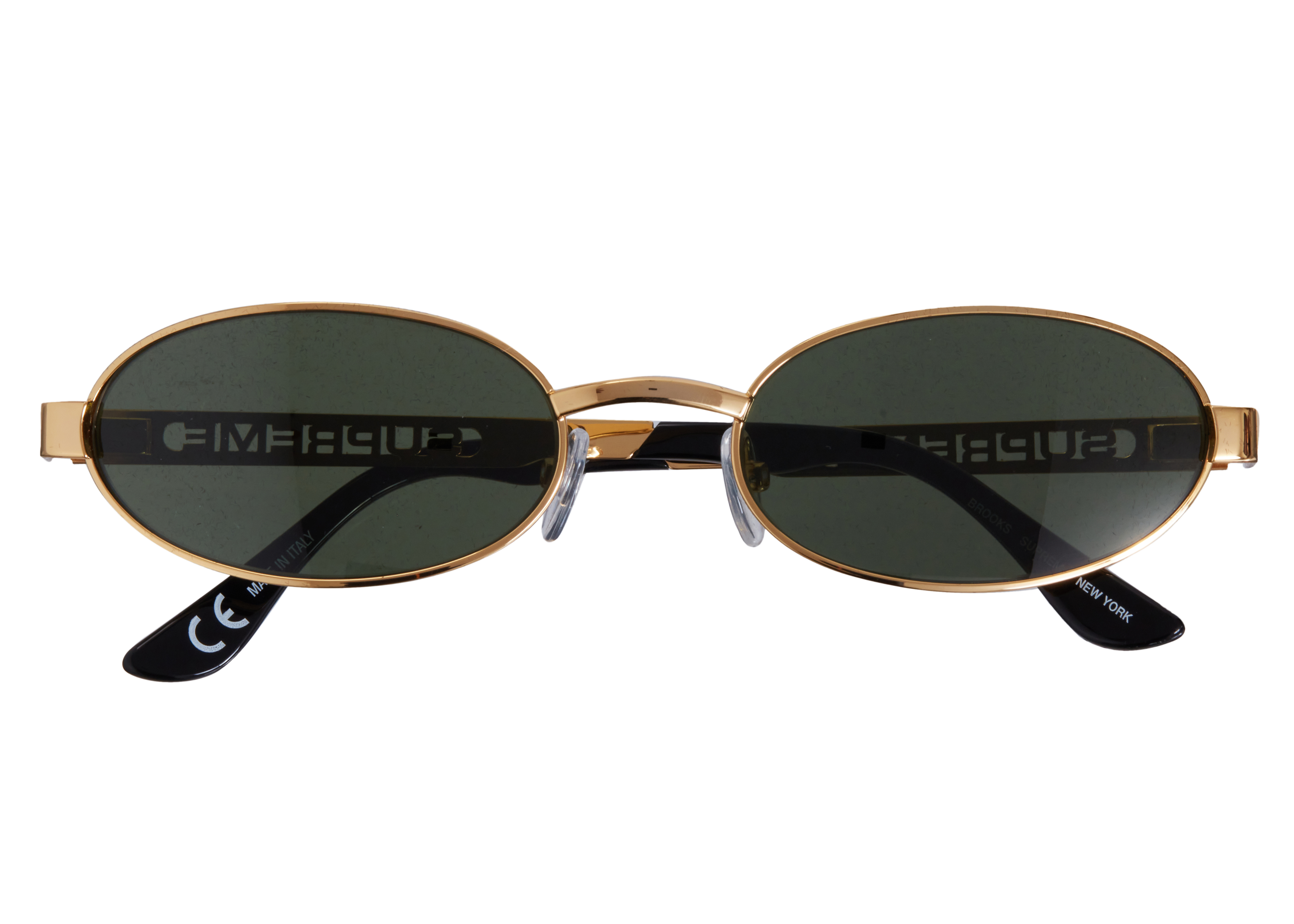 メンズsupreme brooks sunglasses silver