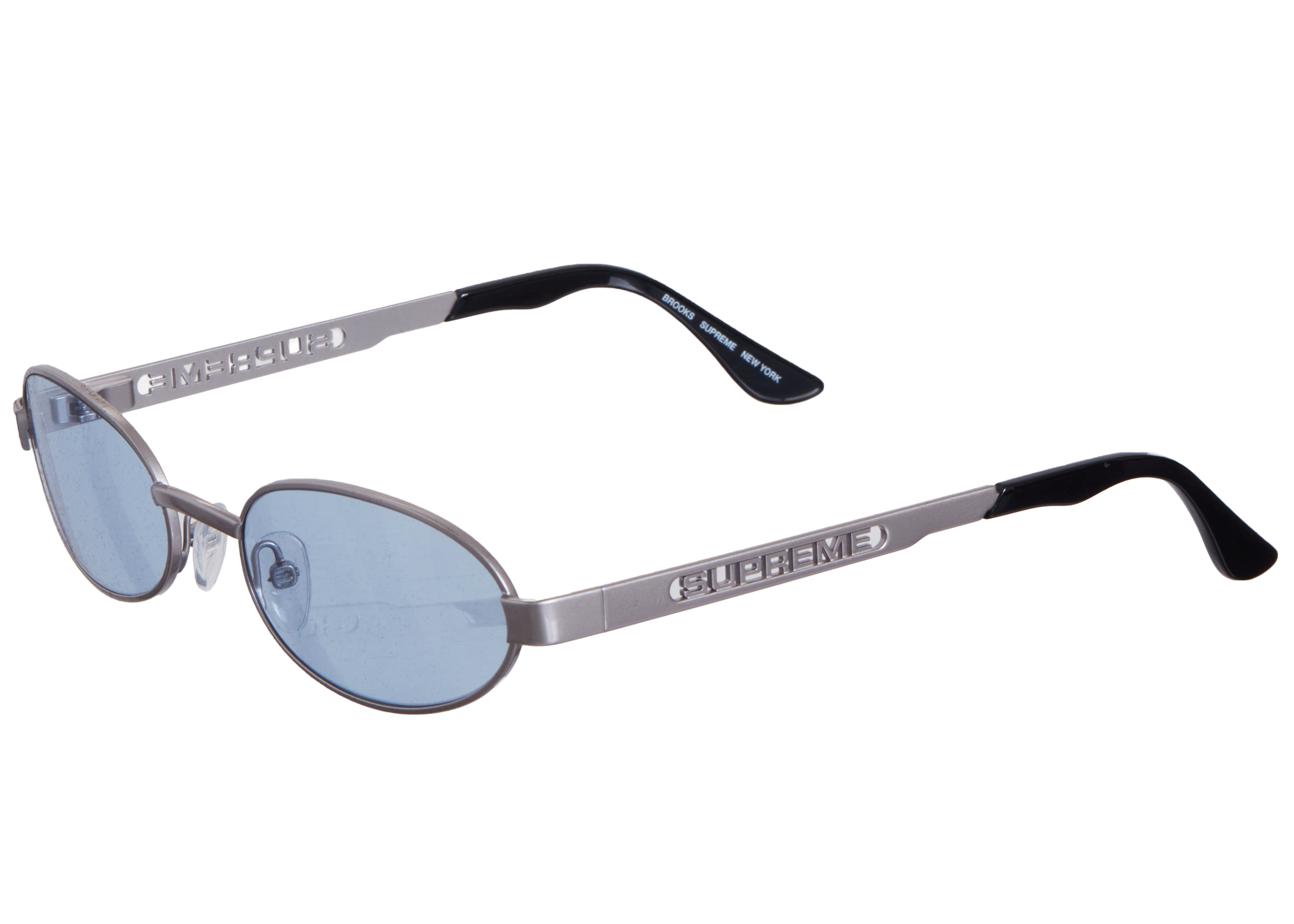 supreme brooks sunglasses silver