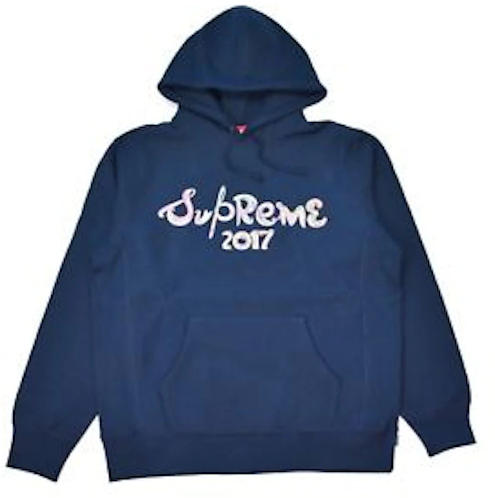 Supreme Crewneck Sweatshirt Mens Medium Navy Blue Authentic 2017 Step Arc  Logo