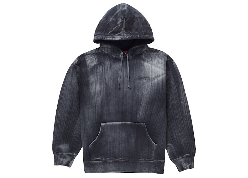 SUPREME シュプリーム 21SS Brush Stroke Hooded Sweatshirt ブラッシュストロークプルオーバースウェットパーカー ブラック Size Sパーカー