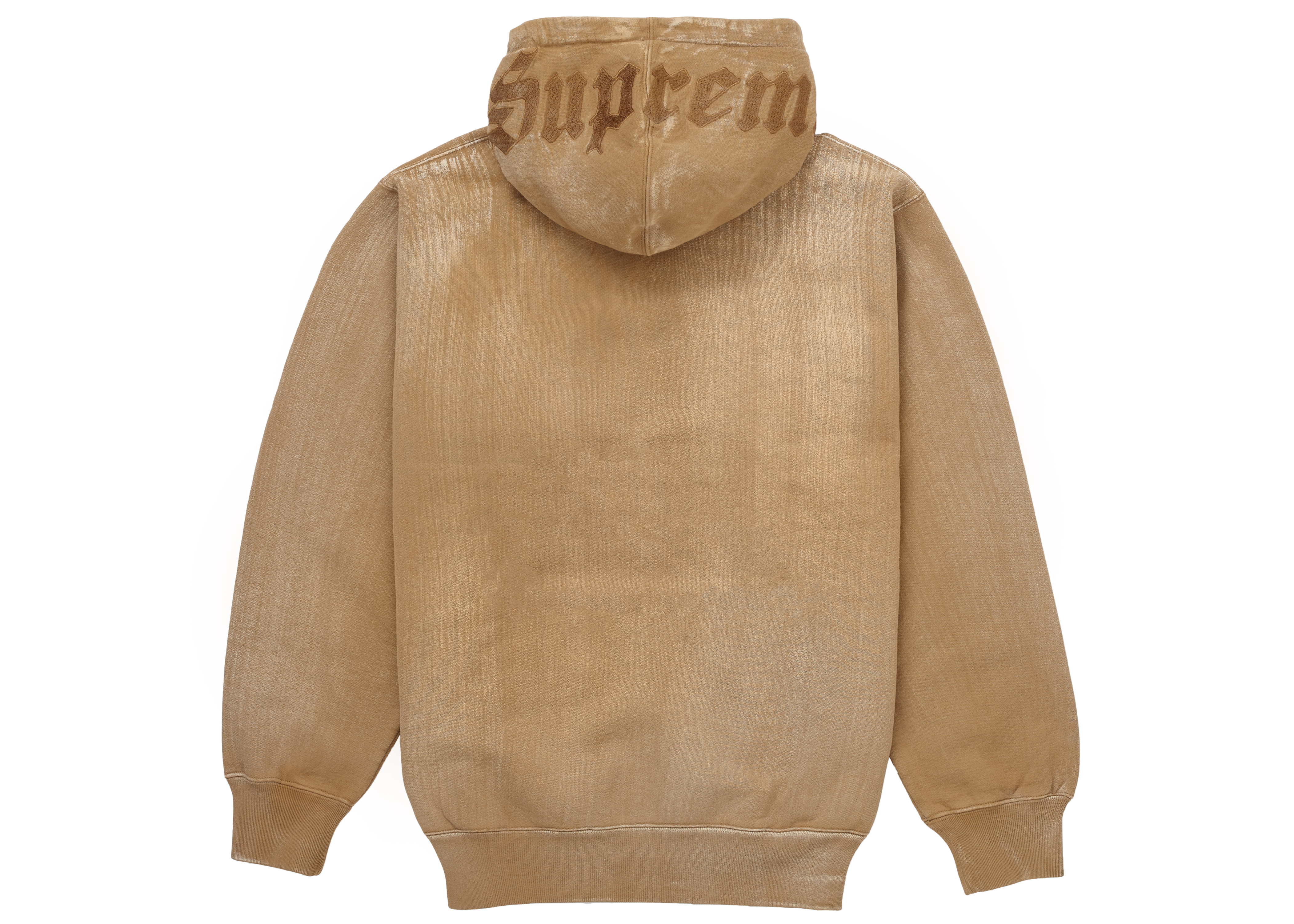 Supreme Brush Stroke Hooded Sweatshirt Dark Tan Men's - SS21 - US
