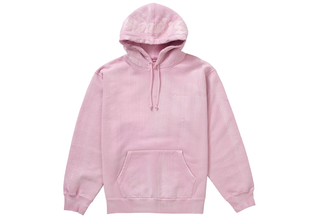Pre-owned Supreme Brush Stroke Hooded Sweatshirt Pink