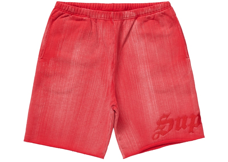 Supreme Brush Stroke Sweatshort Red Men's - SS21 - US