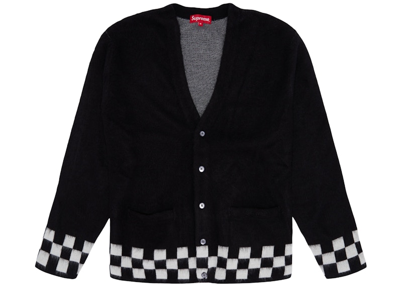 Supreme Brushed Checkerboard Cardigan Black - SS21 Men's - US