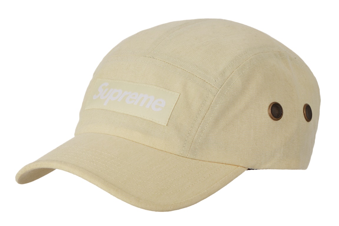 Pre-owned Supreme Brushed Cordura Camp Cap Pale Yellow