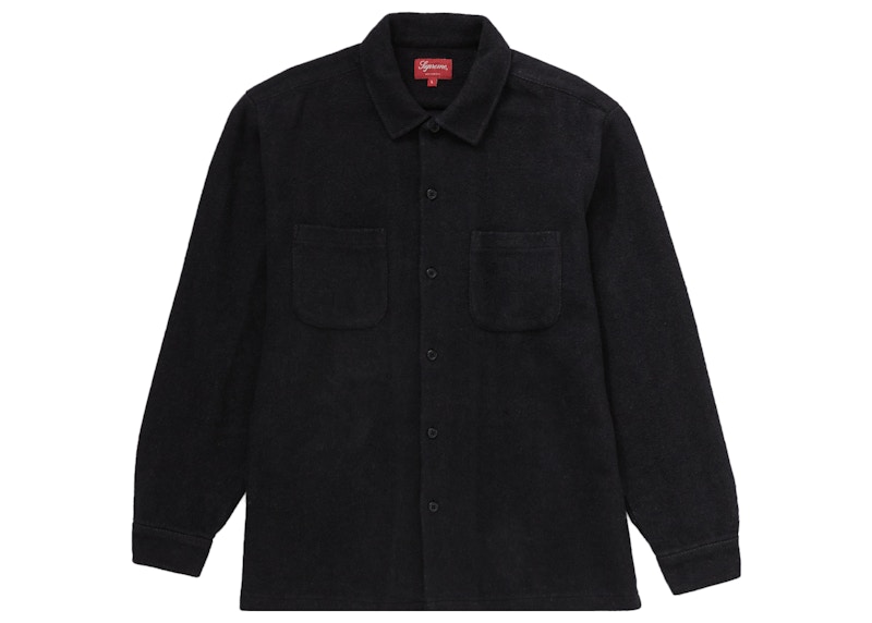 Supreme Brushed Flannel Twill Shirt Black メンズ - FW22 - JP