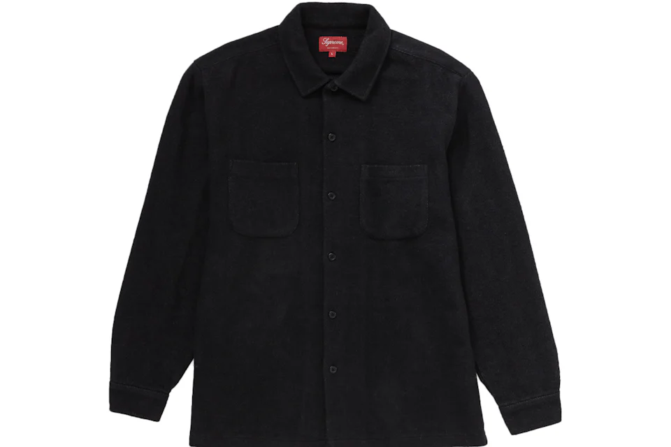 Supreme Brushed Flannel Twill Shirt Black