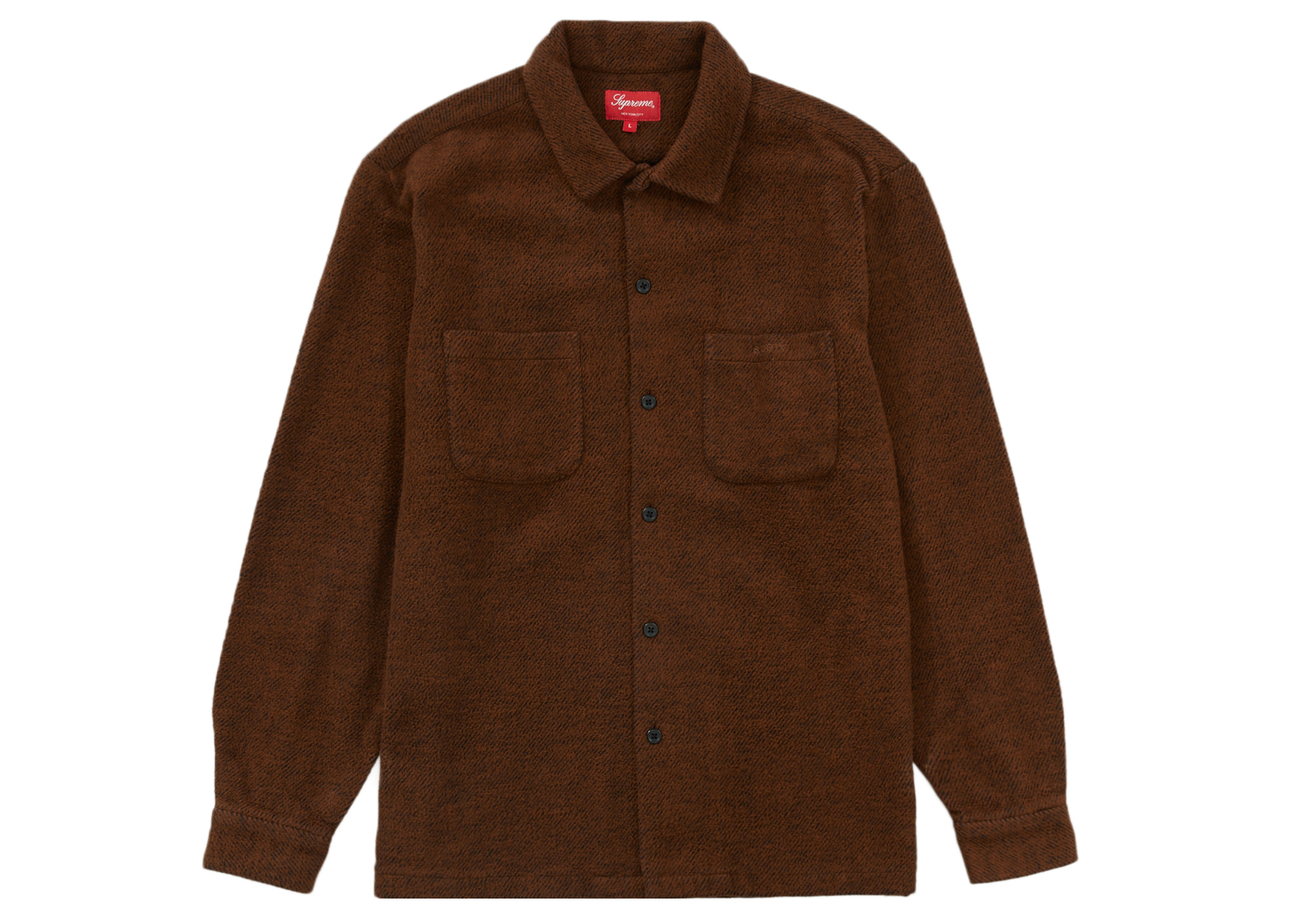 Supreme Brushed Flannel Twill Shirt Brown - FW22 - US