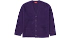 Supreme Brushed Mohair Cardigan Purple