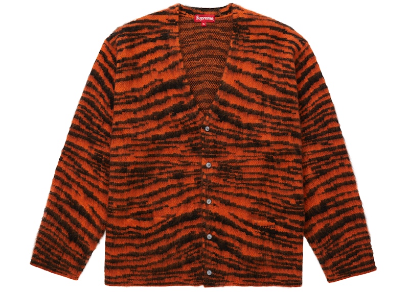 Supreme Brushed Mohair Cardigan Tiger Stripe Men's - FW20 - US