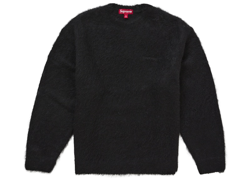 Supreme Brushed Mohair Sweater Black Men's - FW25 - GB