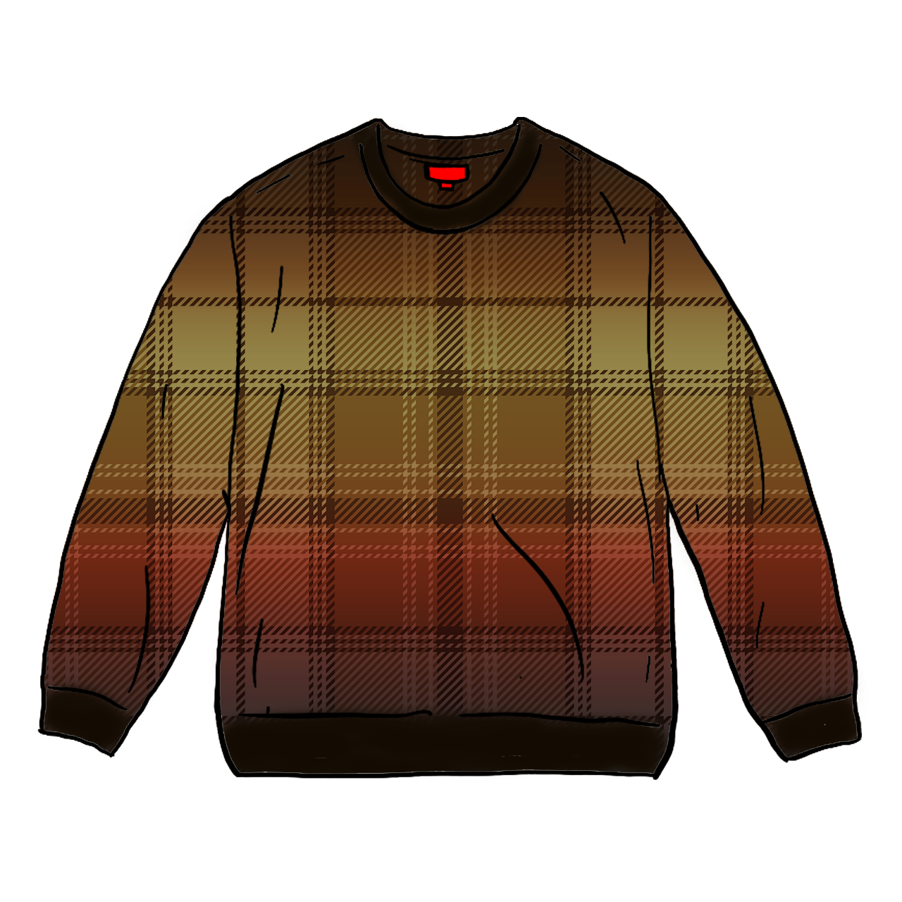 人気新番Supreme Brushed Plaid Sweater Mサイズ ニット/セーター