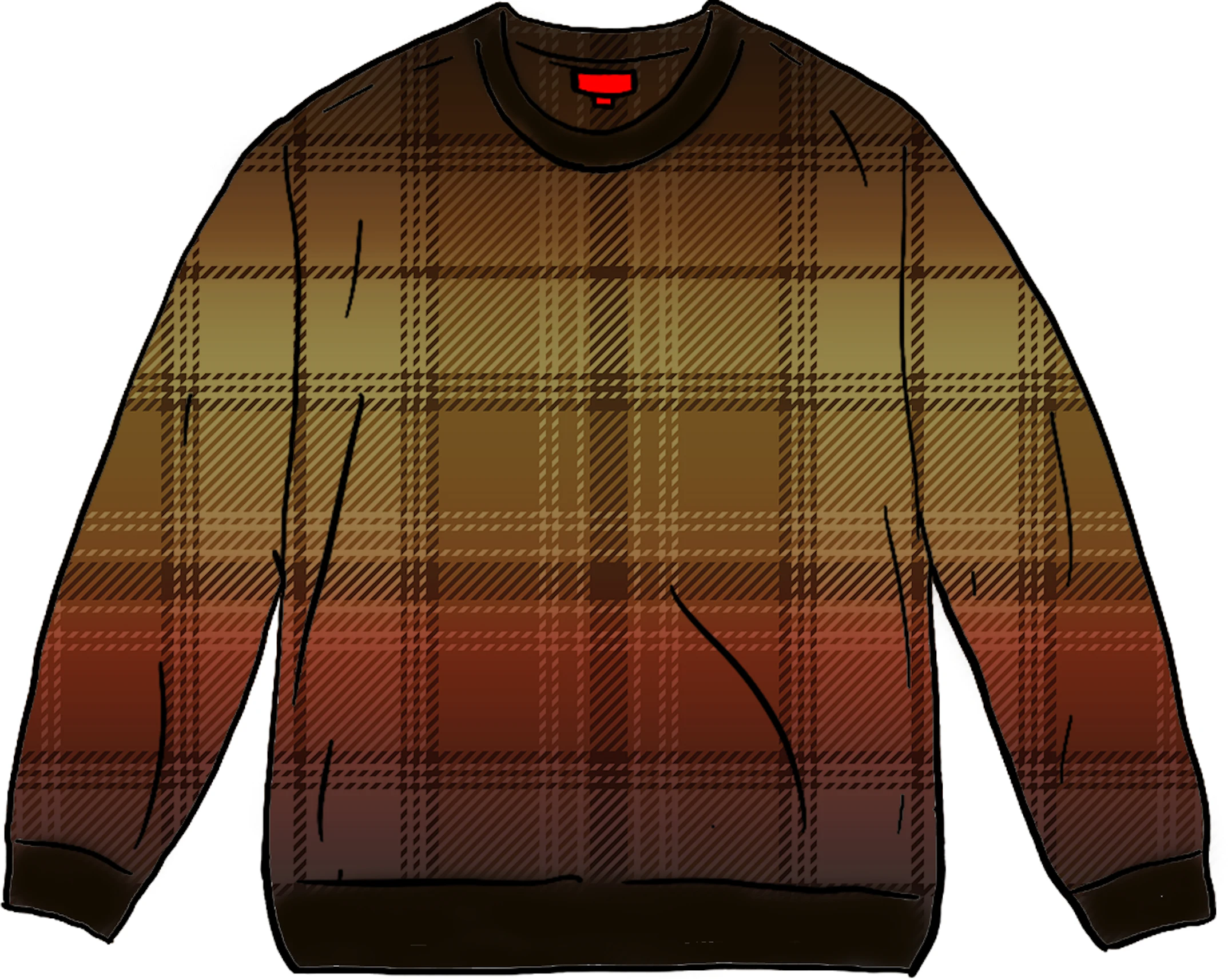 Supreme Brushed Plaid Sweater Black - FW20 - US