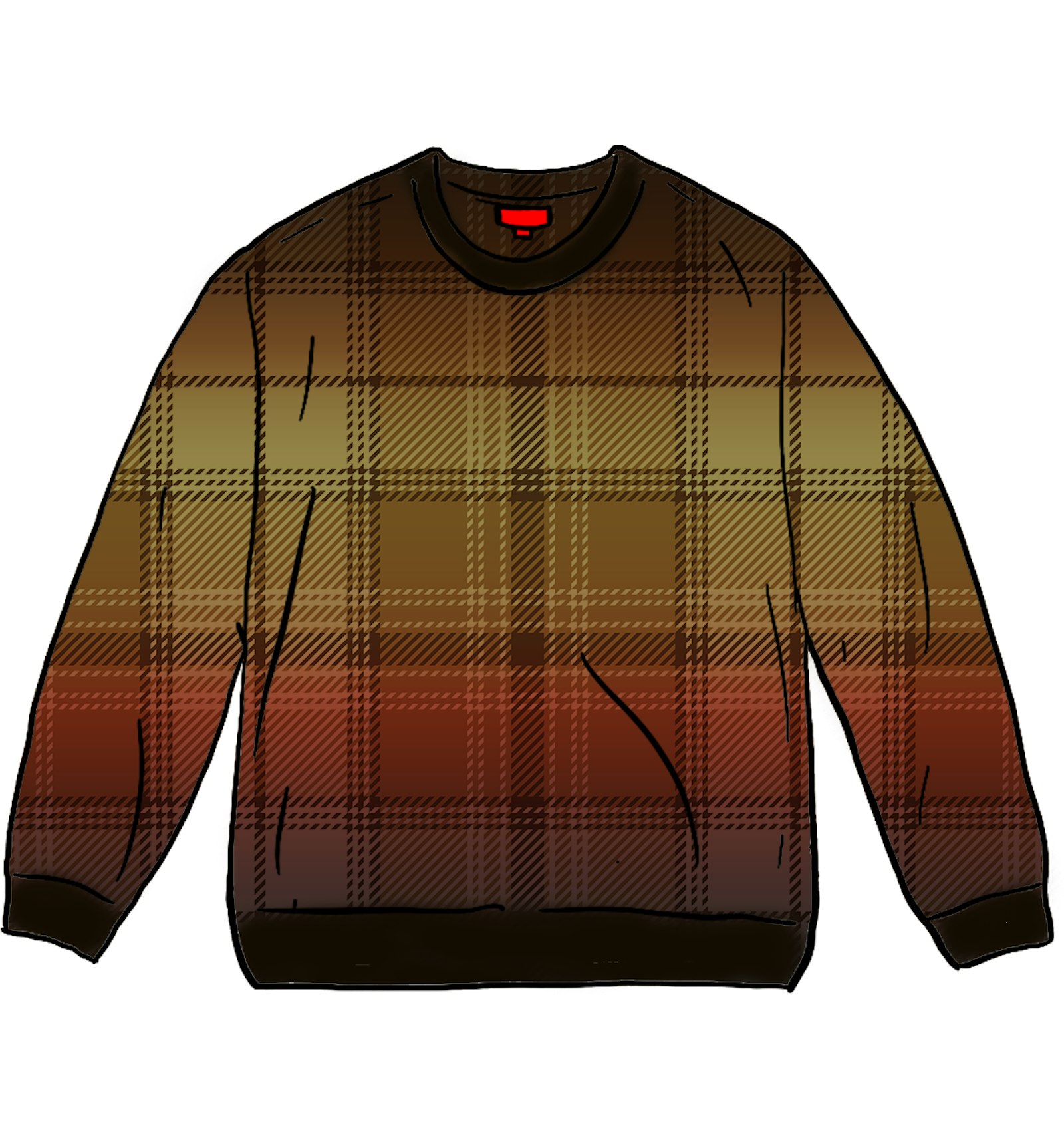 Supreme Brushed Plaid Sweater Black