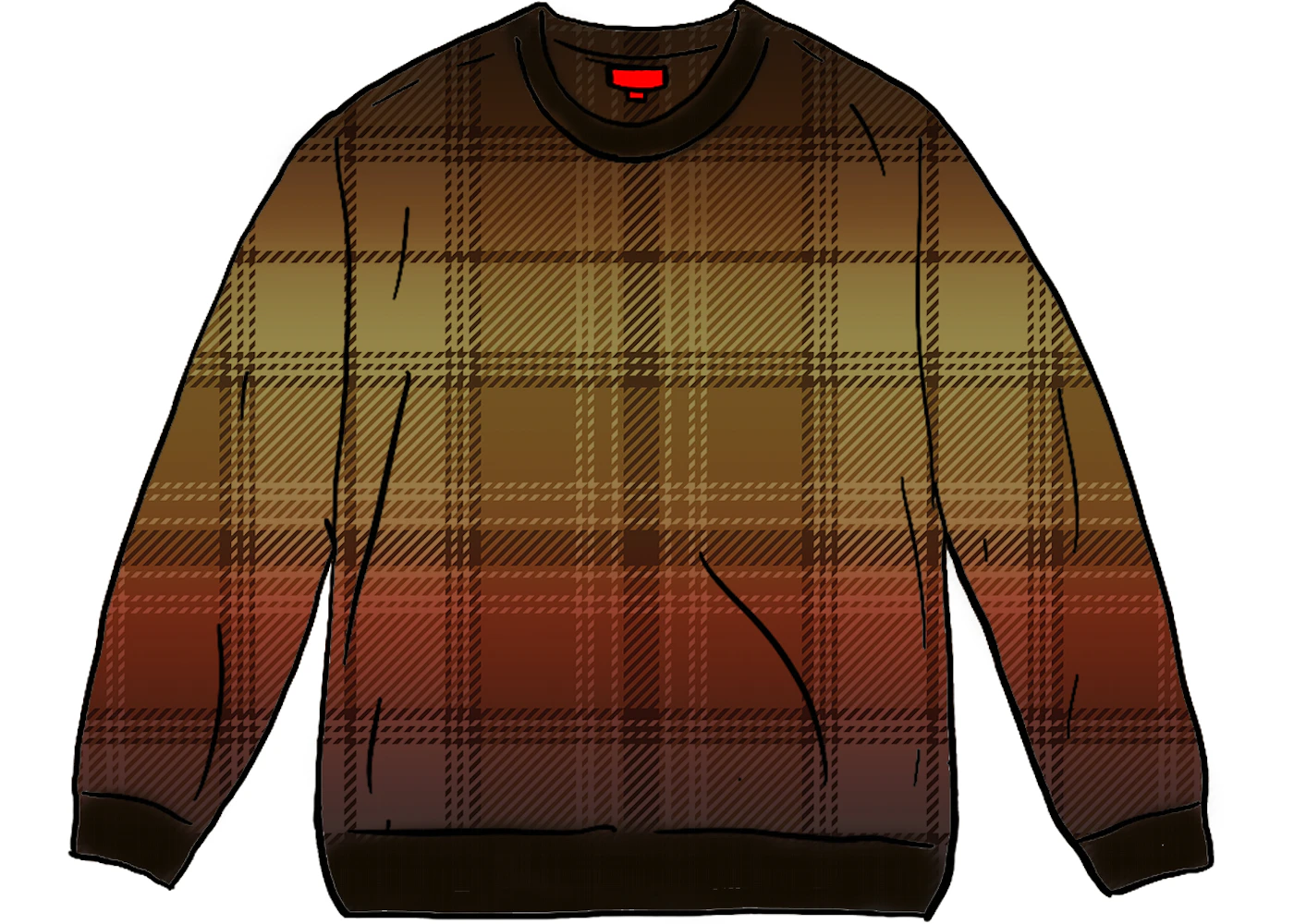 Supreme Brushed Plaid Sweater Black