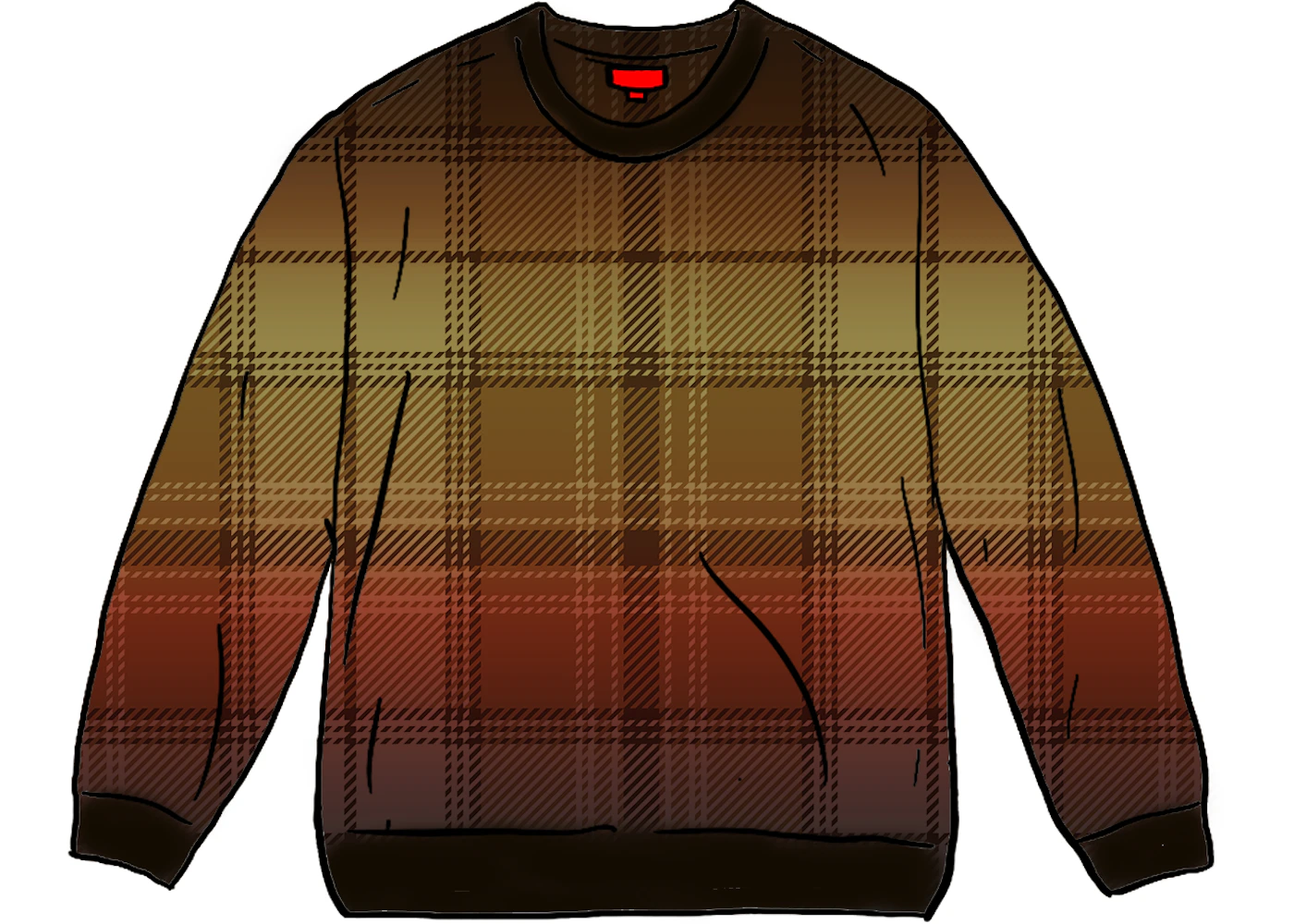 20aw supreme brushed plaid sweater black L トップス 送料無料価格