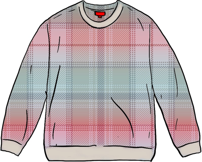 Supreme Brushed Plaid Sweater White Men's - FW20 - GB