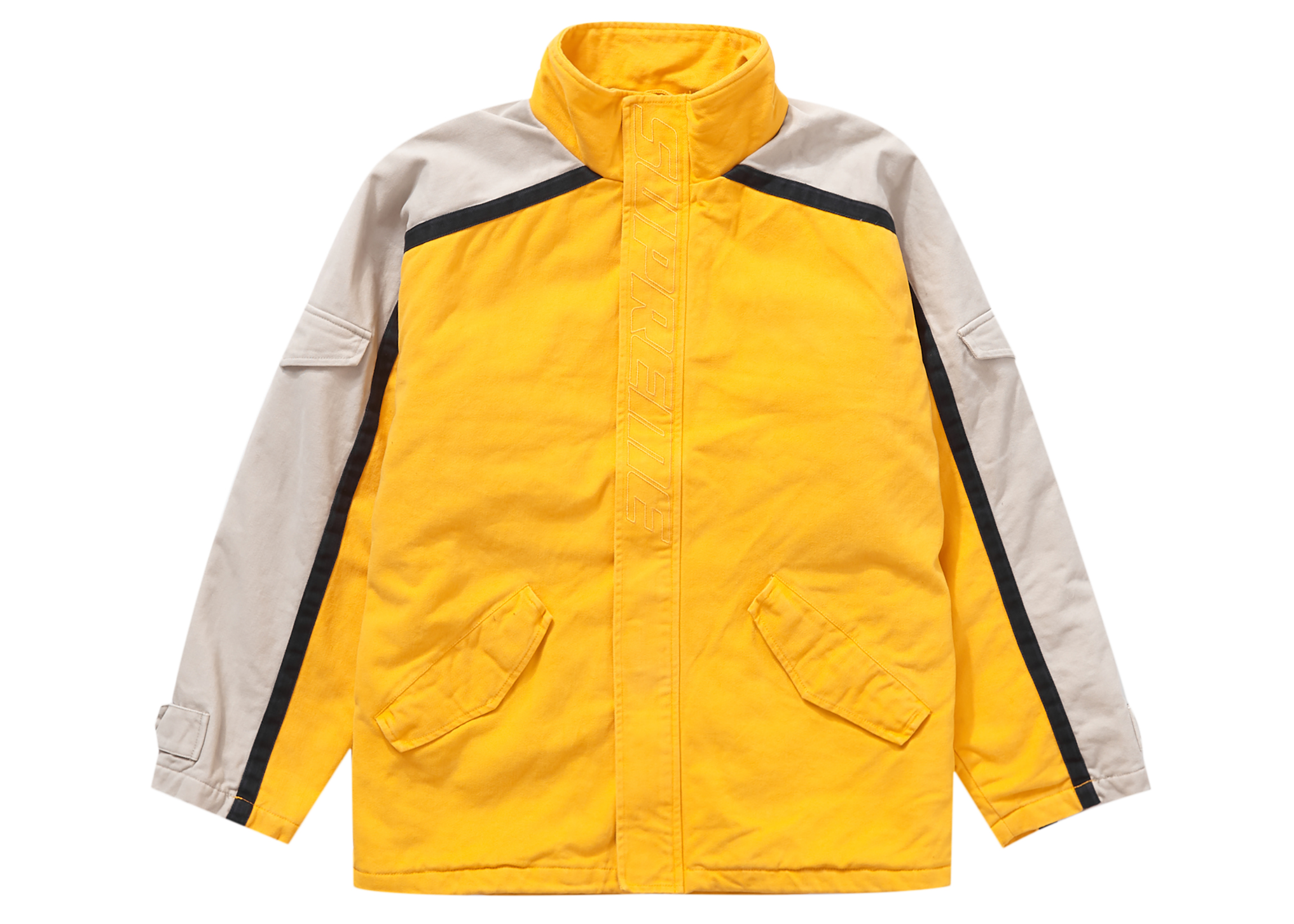 Supreme Brushed Twill Zip Jacket Yellow Men's - FW22 - US