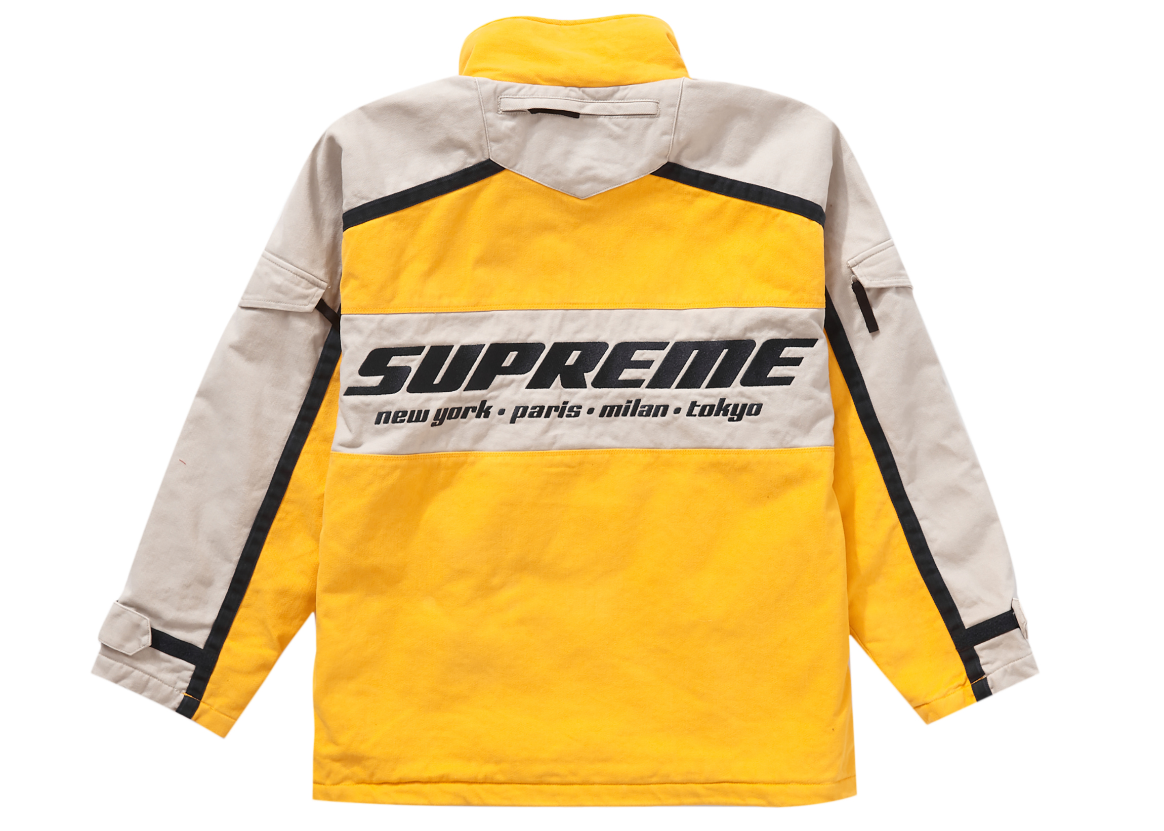 Supreme Brushed Twill Zip Jacket Yellow Men's - FW22 - GB