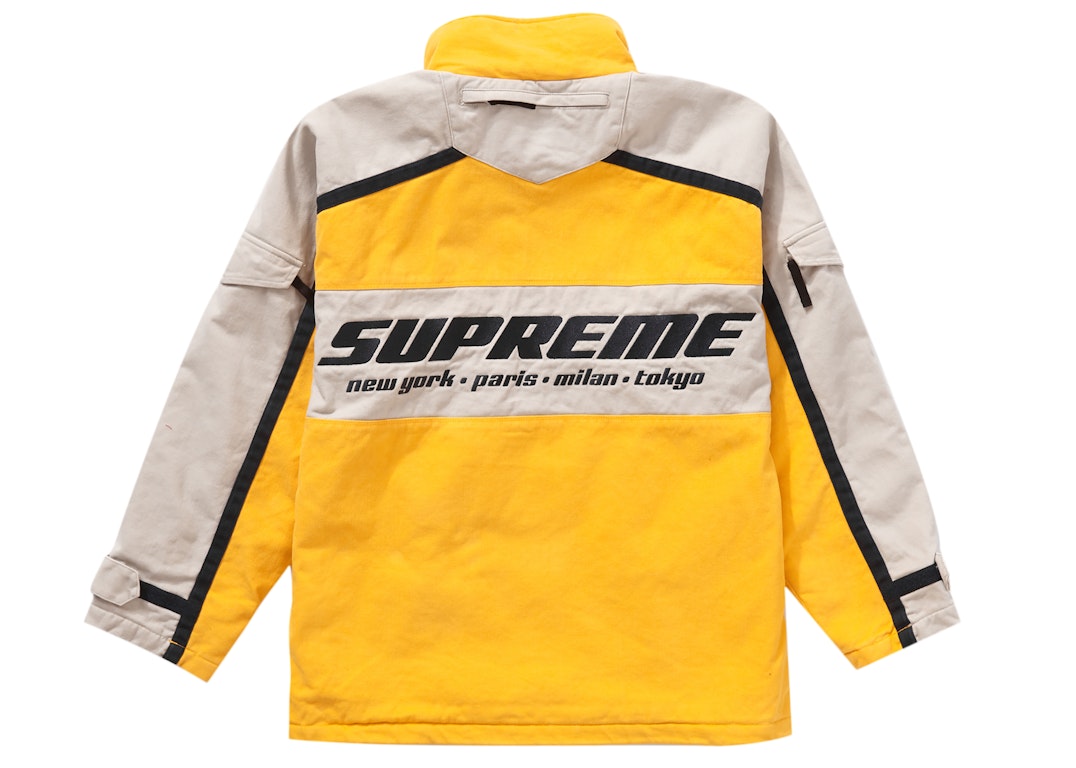 Pre-owned Supreme Brushed Twill Zip Jacket Yellow