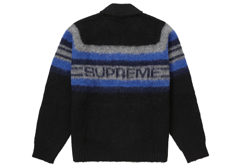 Supreme Brushed Wool Zip Up Sweater Black Men's - FW19 - US