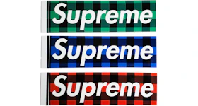 Supreme Buffalo Plaid Box Logo Sticker Set