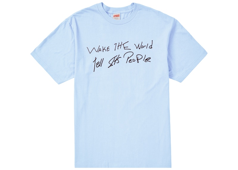 Supreme Buju Banton Wake The World Tee Light Blue - SS19 男士- TW