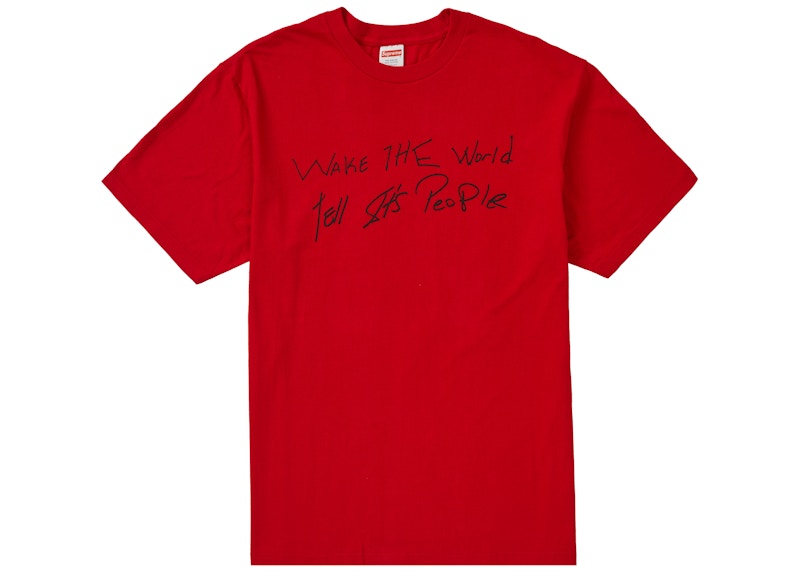 Supreme Buju Banton Wake The World Tee Red Men's - SS19 - US