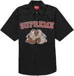 Supreme S/S Leather Work Shirt Black Men's - FW23 - US