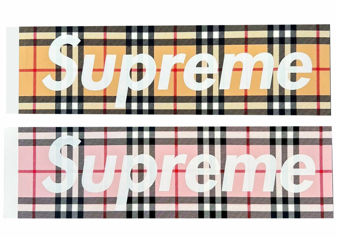 Supreme Burberry Box Logo Sticker Set - SS22 - US